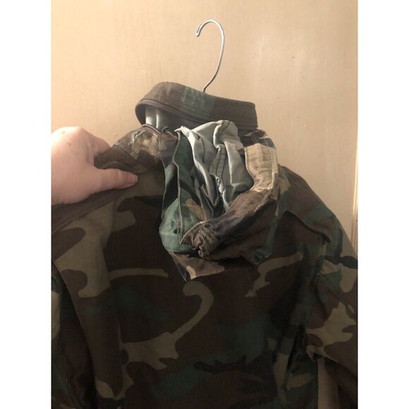 US Army Field Jacket Small Woodland Camo Cold Weather 8415-01-099-7831 + Liner - Picture 16 of 16